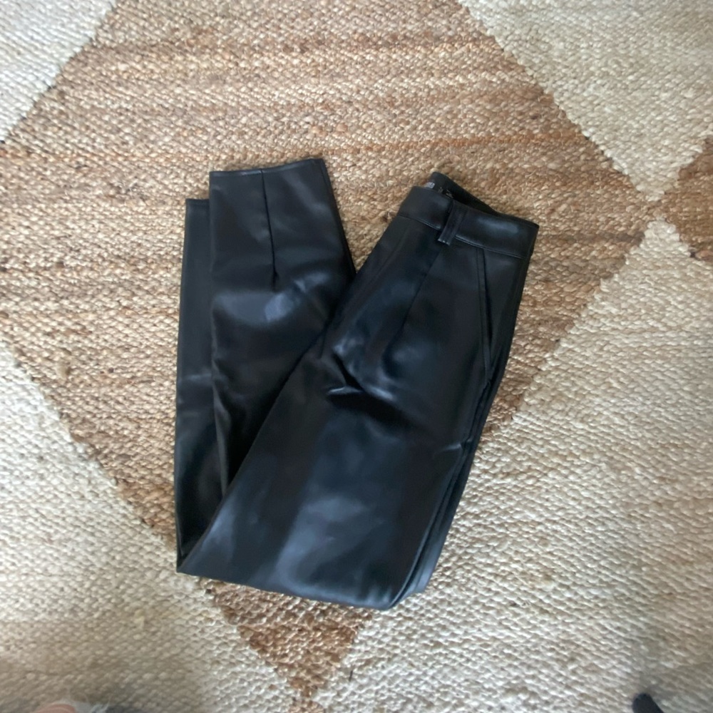 Missguided Straight Leg Faux Leather Pants